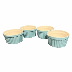 Dowan Light Blue Porcelain Ramekins Set of Four